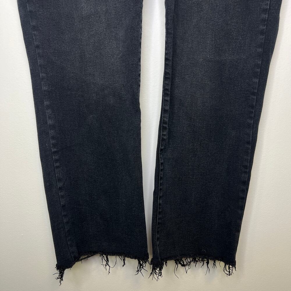 Democracy Plus Size Absolution High Rise Cascading Fray Slim Straight Jeans 20W - Picture 3 of 10